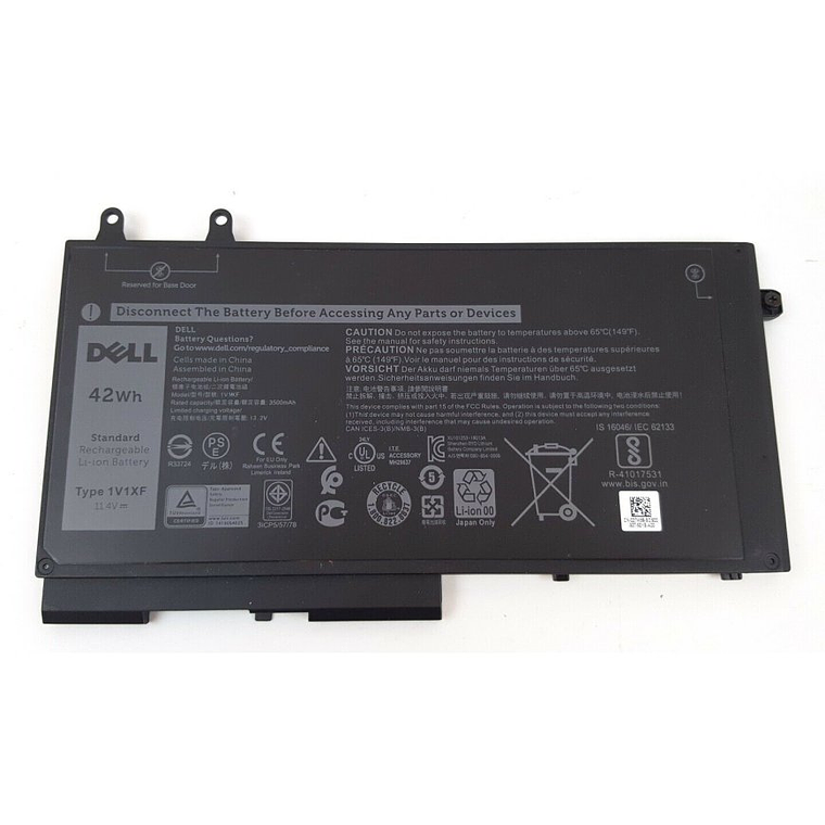 Bateria Original Dell  Latitude 5400 Black 51Wh 11.4V 3 Celdas R8D7N 1