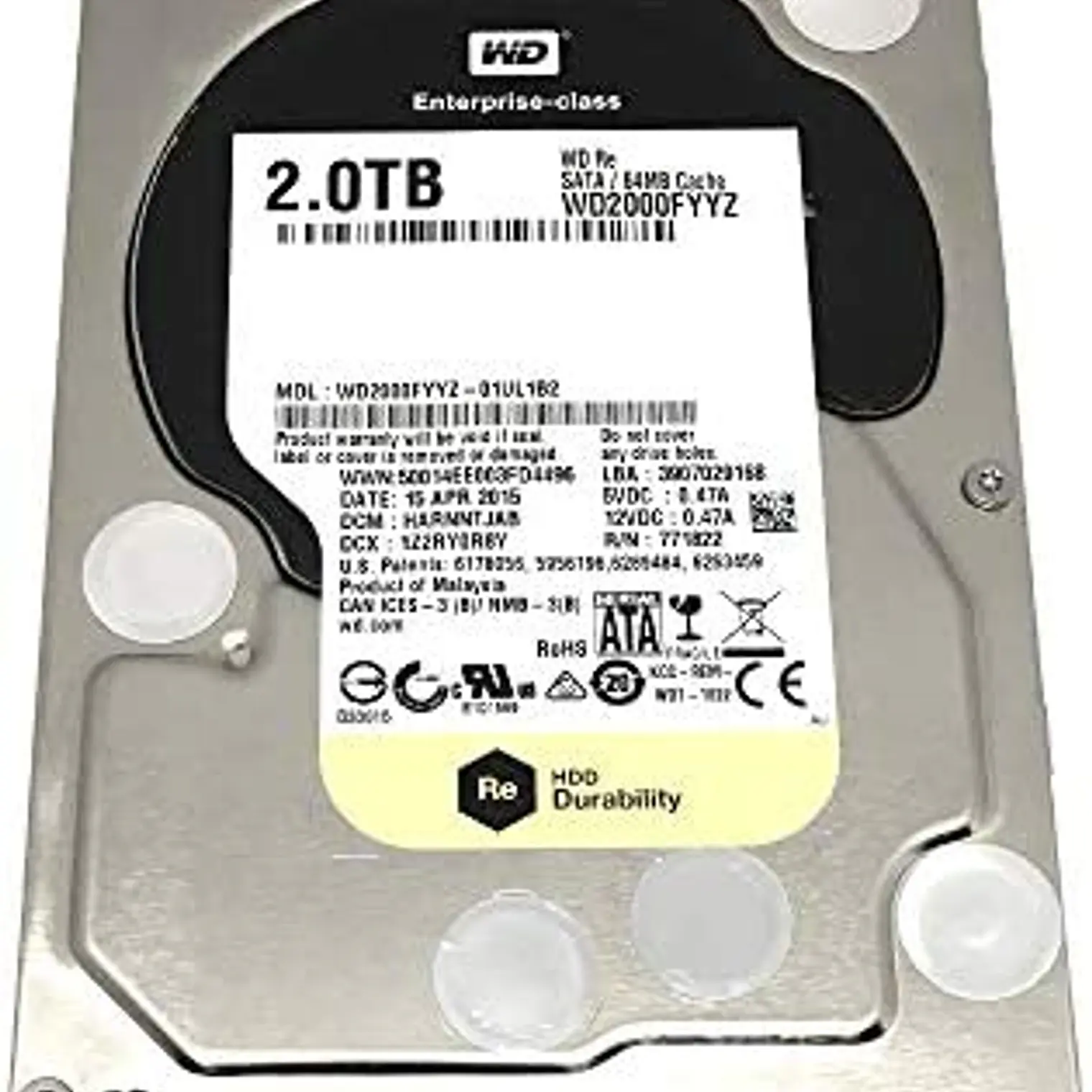 Disco Duro Interno Enterprise 2Tb 7200Rpm 64Mb Cache Sas 6G 3.5 Wd2001Fyyg 1