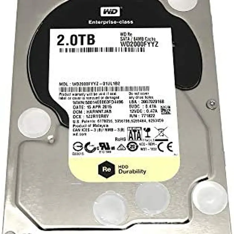 Disco Duro Interno Enterprise 2Tb 7200Rpm 64Mb Cache Sas 6G 3.5 Wd2001Fyyg 1