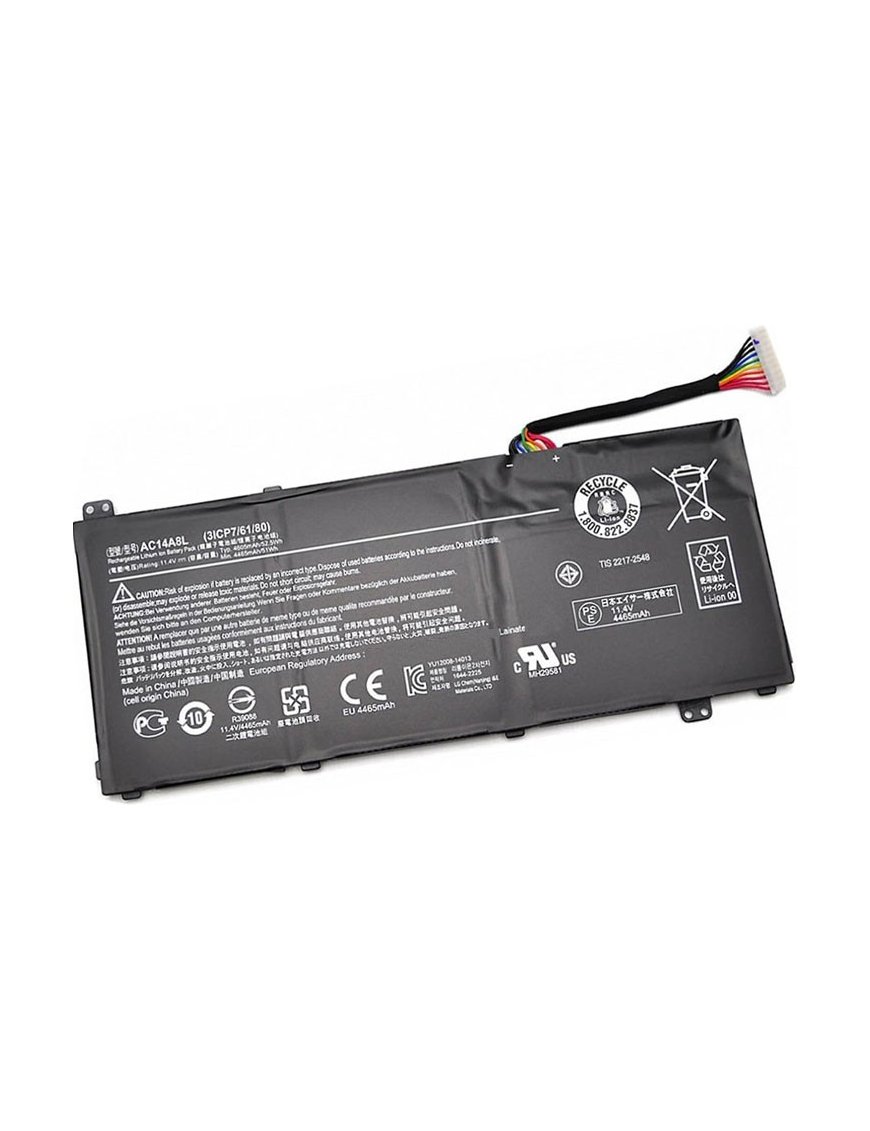 Batería Original Acer Vn7-571 Vn7-571G Vn7-591 3Icp7/61/80 51Wh Ac14A8L 1
