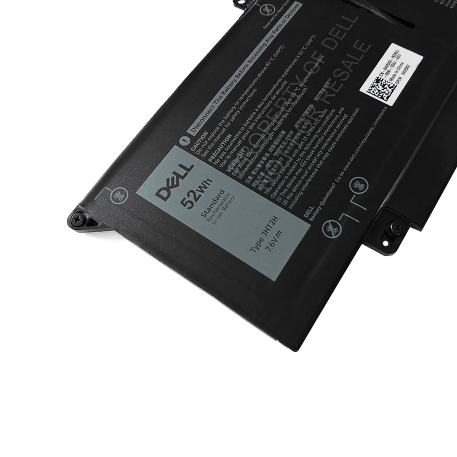 Bateria For Dell 7Cxn6 Hrgyv Black 6500Mah 52Wh 7.6V Jht2H 1