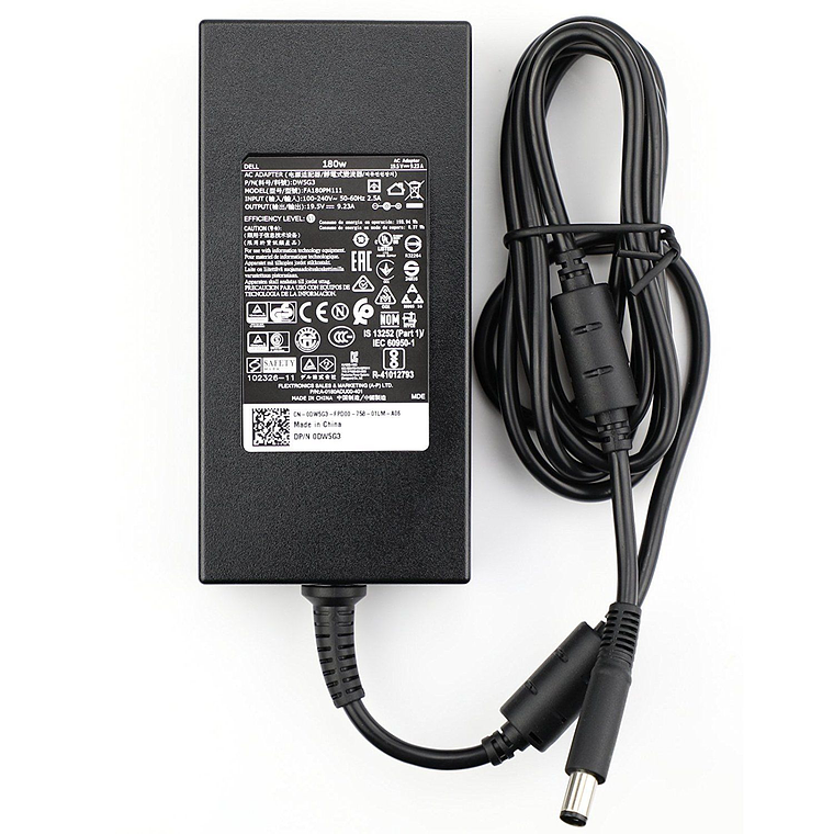 Cargador Dell 180W 19.5V 9.23A La180Pm180 47Rw6 Conector Pin Central 7.4 × 5.0 Mm 047Rw6 1