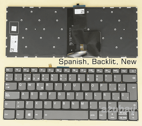 Teclado Lenovo Español La Backlit Gris Sin Frame Sn20M61952