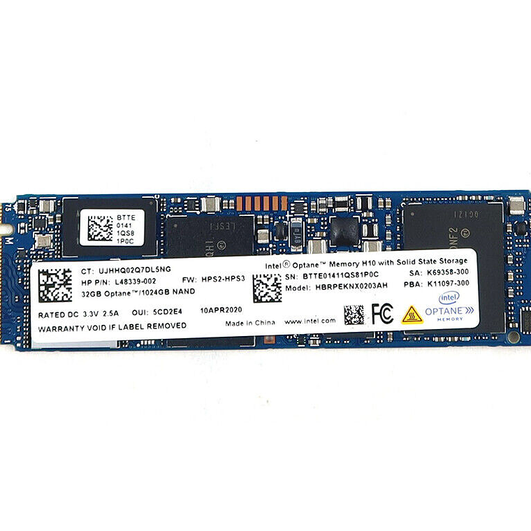Intel Optane 1Tb Ssd M.2 2280 Nvme Memory H10 With 1Tb +32Gb Nand Hbrpeknx0203Ah 1