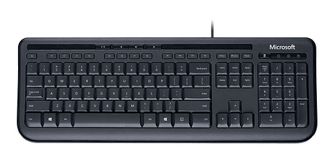 Teclado Alambrico Microsoft Wired 600 Usb Black Español Anb-00004