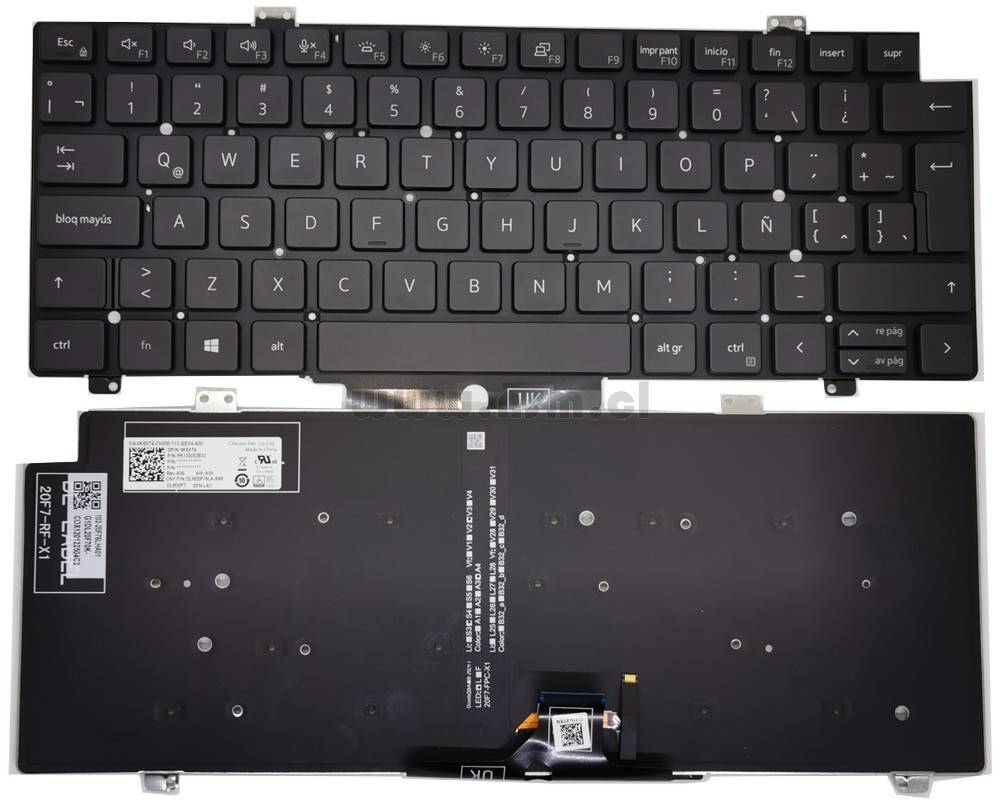 Teclado Dell Latitude 5420 7420 7520 Año 2021 Backlit Latin Spanish P54Yv 1