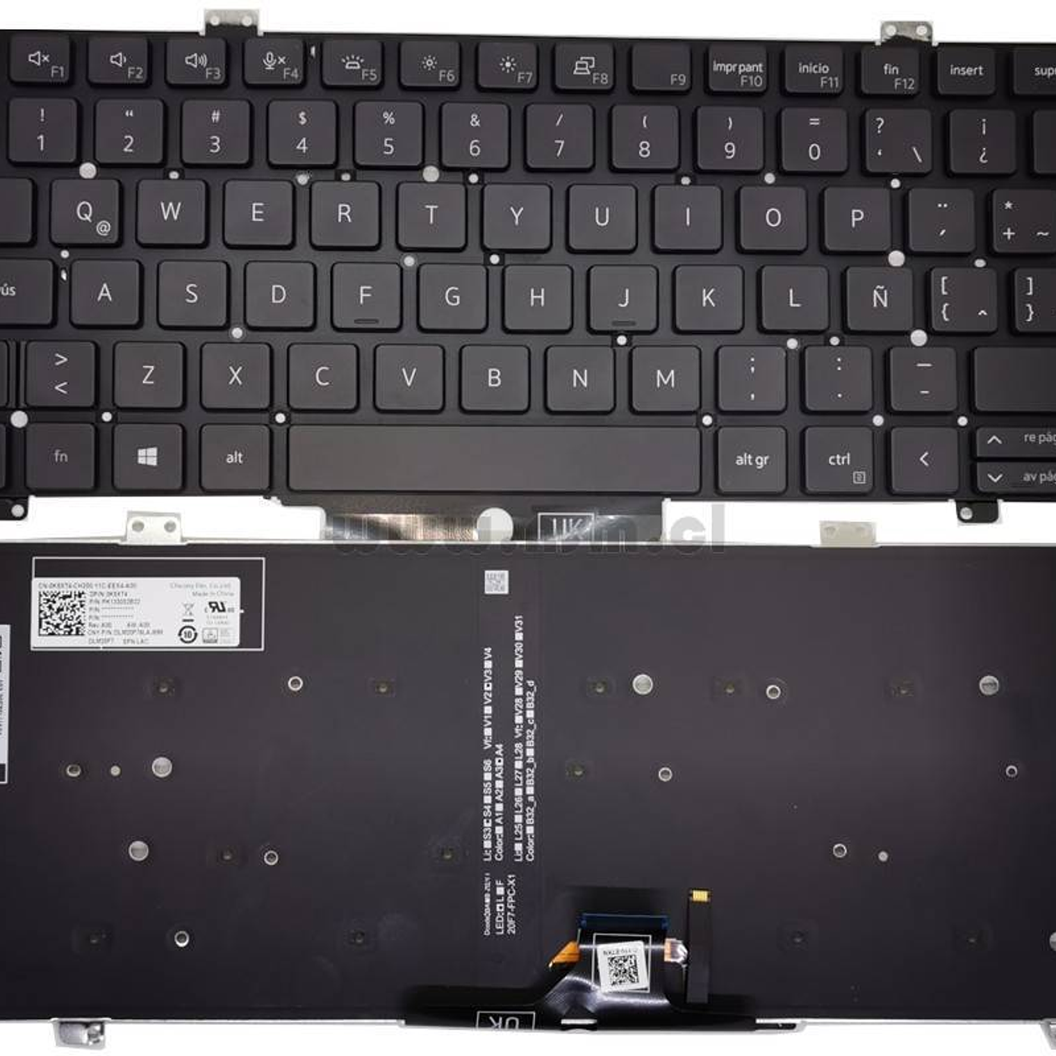Teclado Dell Latitude 5420 7420 7520 Año 2021 Backlit Latin Spanish P54Yv 1