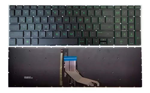 Teclado Español Latino HP Pavilion Gaming 15-Ec0 Gaming 15-Dk Verde Retroiluminado L57593-161 1