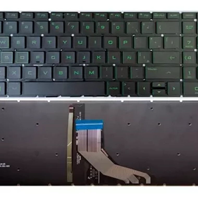 Teclado Español Latino Hp Pavilion Gaming 15-Ec0 Gaming 15-Dk Verde Retroiluminado L57593-161 1