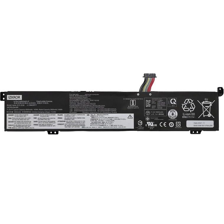 Bateria Lenovo Ideapad Gaming 3-15 Ideapad Creator 5-15 11.4V 45Wh 3 Celdas 5B10W89843 5B10W89836 1