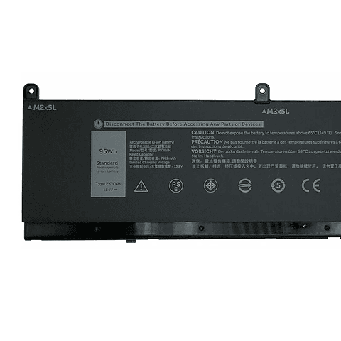 Bateria Dell Precision 7550 Black 7922Mah 95Wh 11.4V 3Icp5/62/85-2 68Nd3