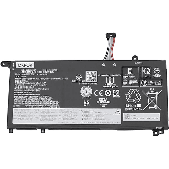 Bateria Lenovo 11.55V 45Wh 3 Celdas L19L3Pda 5B10Z21210