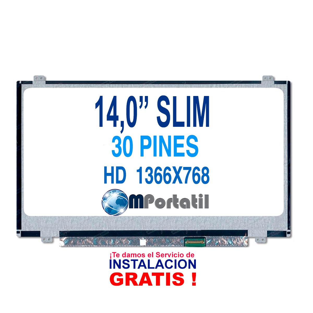 Pantalla Dell 14.0 1366X768 30 Pin Up-Down Bracket 3Vr4M 3Vr4M 1