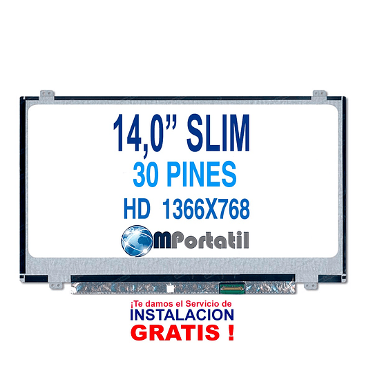 Pantalla Dell 14.0 1366X768 30 Pin Up-Down Bracket 3Vr4M 3Vr4M