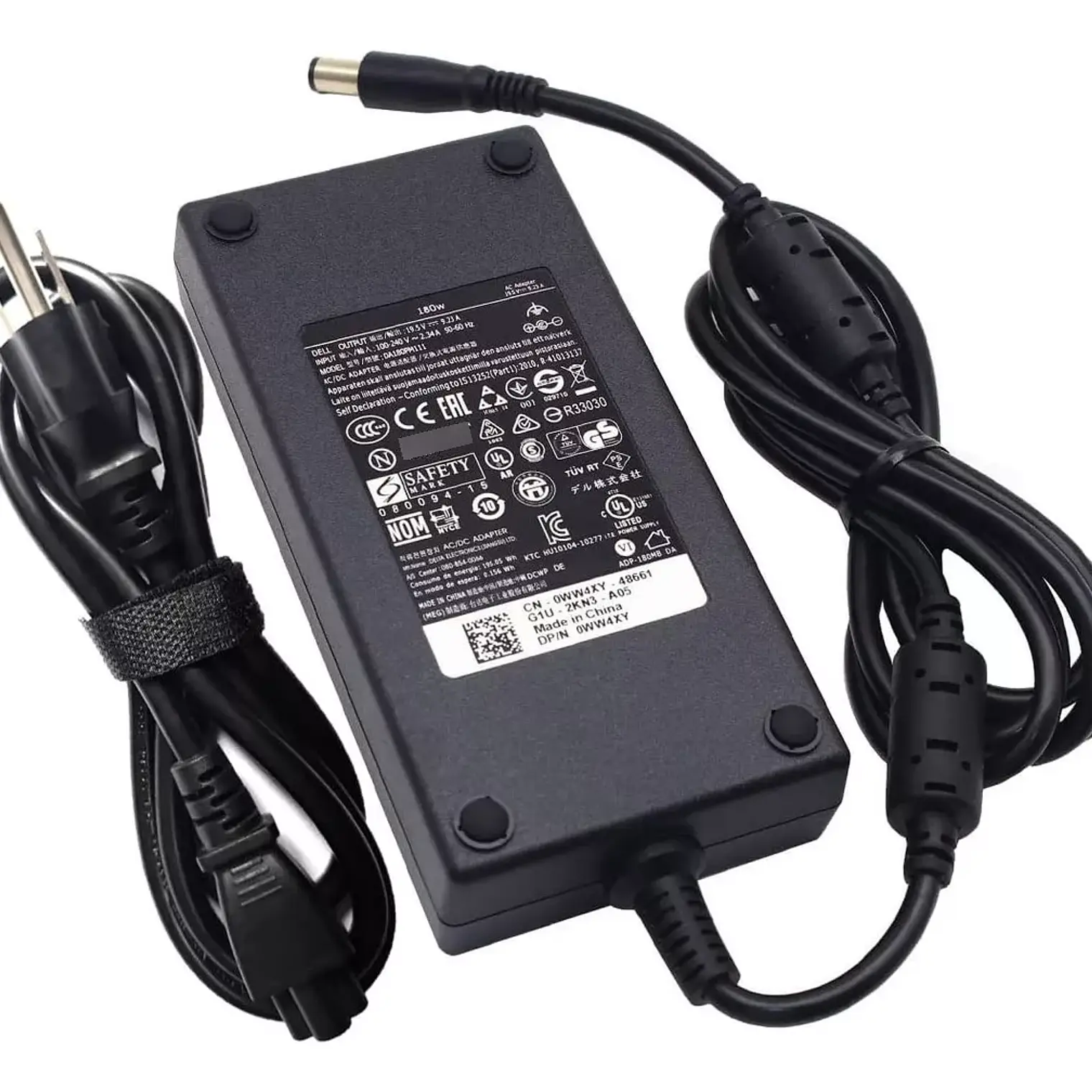Cargador Dell Refurbished 180W 19.5V 9.23A La180Pm180 47Rw6 Conector Pin Central 7.4  5.0 Mm 047Rw6 1