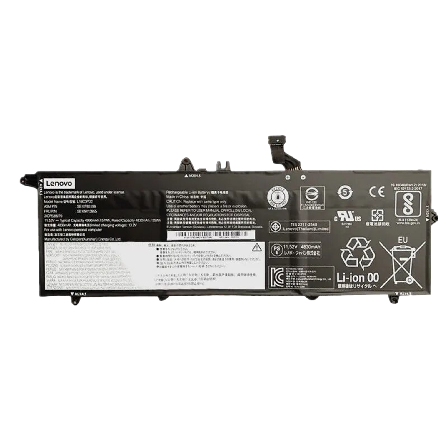 Batería 11.52V 4850Mah 57Wh  Lenovo Thinkpad T490S T14S  02Dl014 5B10W13910 5B10W51836 1