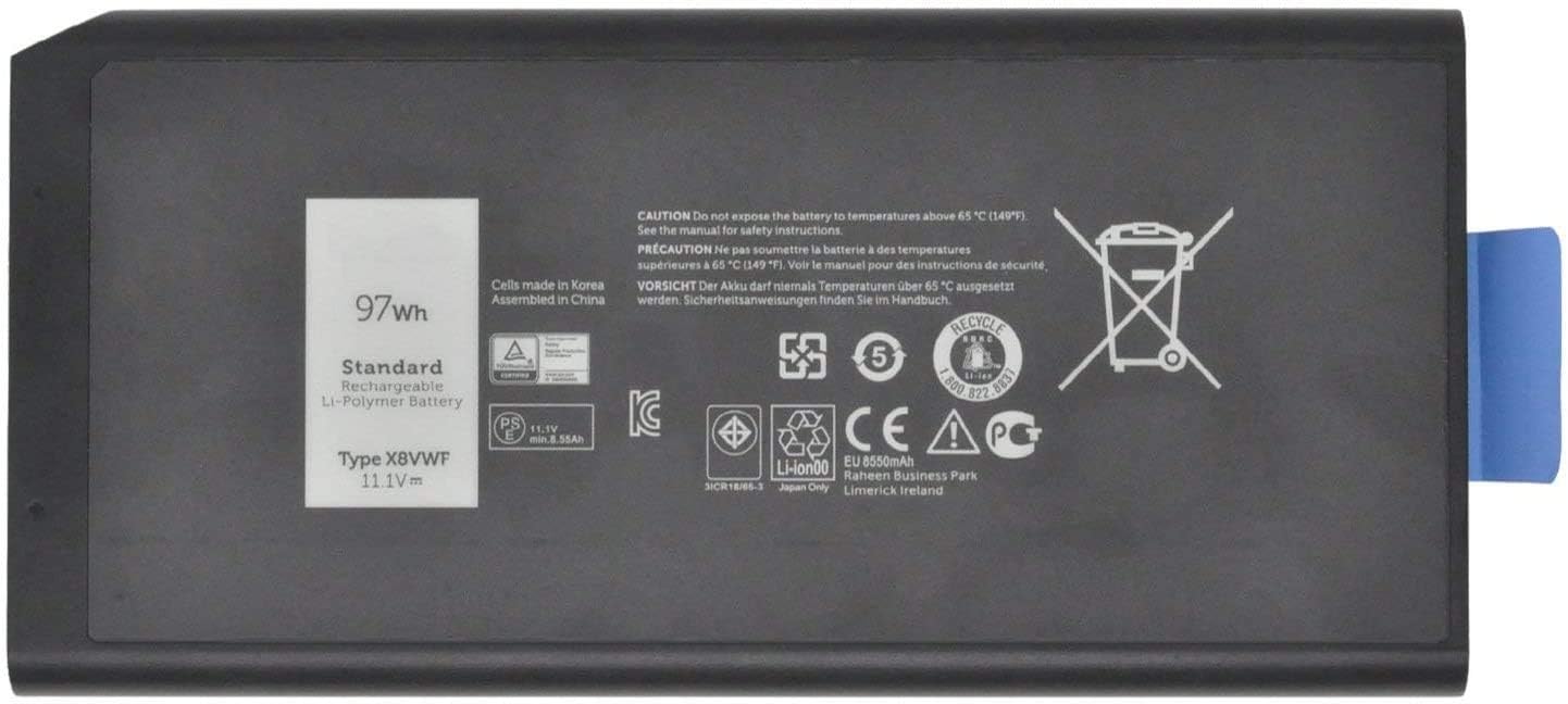Bateria Dell 11.1V 97Wh Latitude 14 Rugged 5404 X8Vwf 1