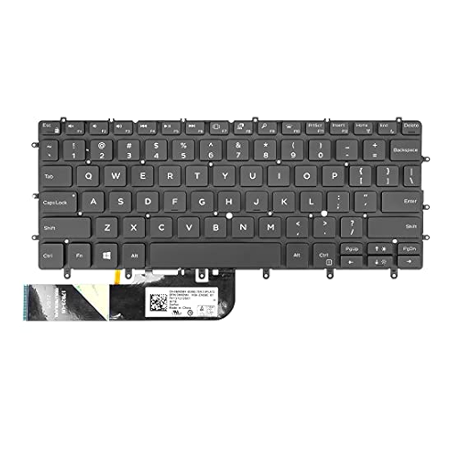 Teclado Español Dell Xps 9370 9380 7390 Negro Retro Iluminado 3Pmxp 1