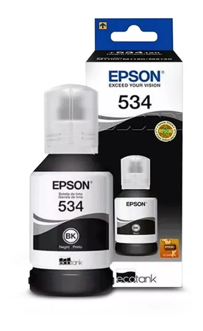 Botella De Tinta Negra Epson T534 M1000 M1120 T534120-al 1