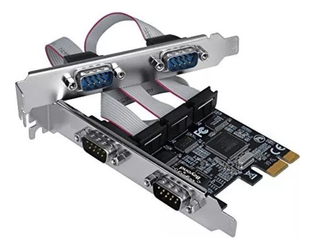 Adaptador Pcie Quad-serial 4 Puertos Rs-232 Con Uart 16c550 1