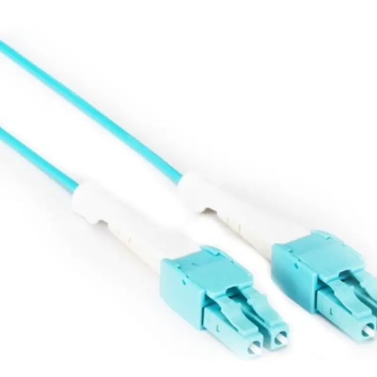 Cable De Fibra Óptica Om4 Lc-lc Dúplex Multimodo Aqua 1