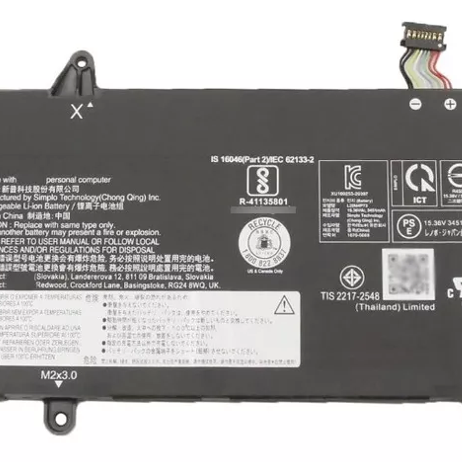 Batería Lenovo Thinkpad X13 Gen 2 Gen 3 15.36v 54.7wh 1