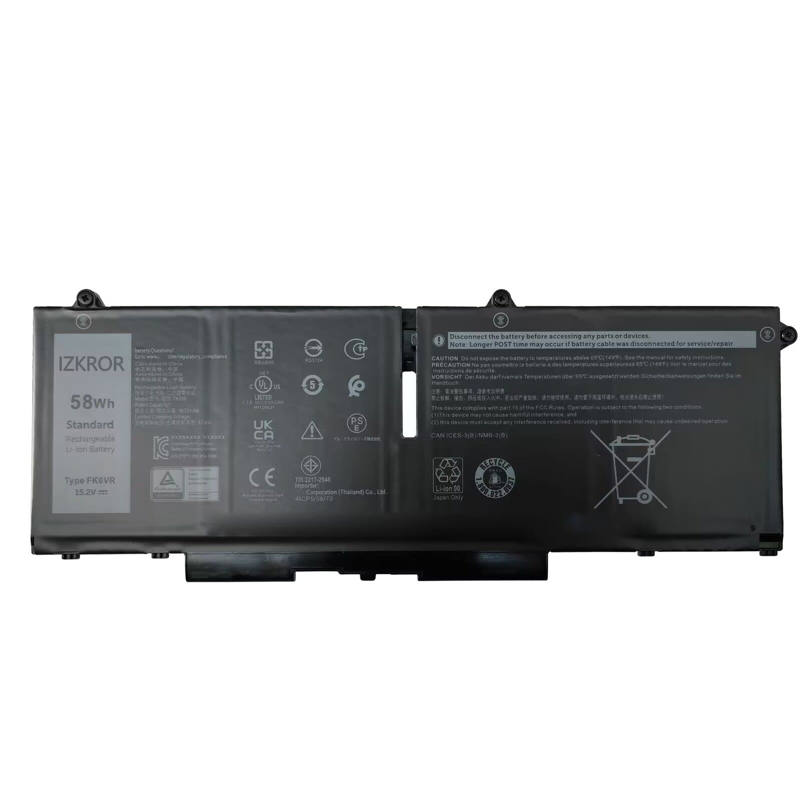 Bateria Dell Latitude 5330 7330 7430 7530 4 Celdas 58 Wh 8H6Wd 8P81K 1
