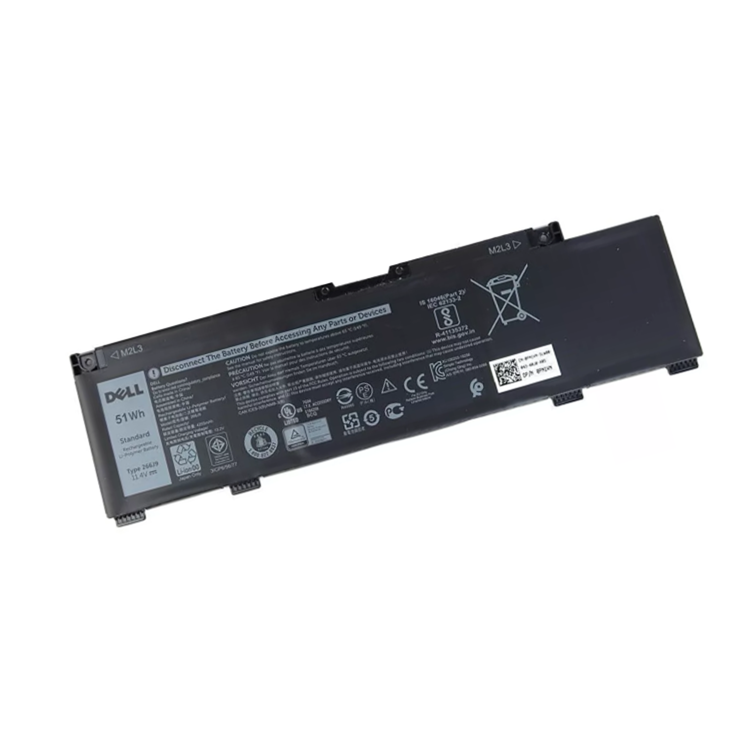 Batería Dell Inspiron 3 Celdas 51Wh 11.4V G3 3790 3590 Tipo A 266J9 1