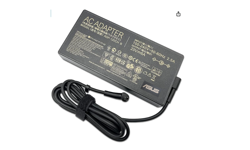 Cargador Asus 120W 20V 6A Pin 3.0 X 4.5 Mm Adp-120CH B 1