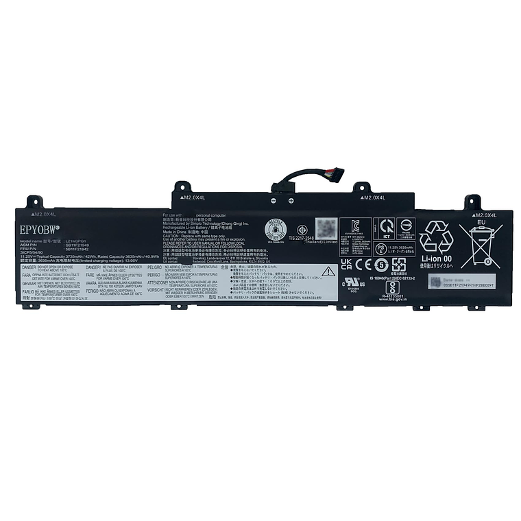 Bateria Lenovo Thinkpad L14 Gen 3 L15 Gen 3 42Wh 5B11H56339 5B11H56338 1