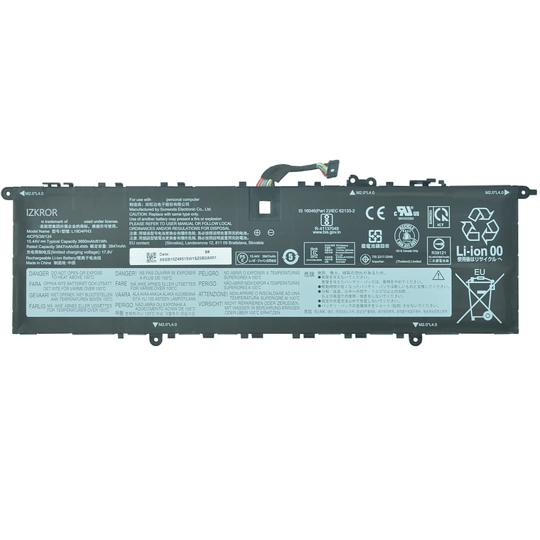 Bateria For Lenovo Yoga Slim 7 Pro Series 15.44V 61Wh L19D4Ph3 L19C4Ph3 1