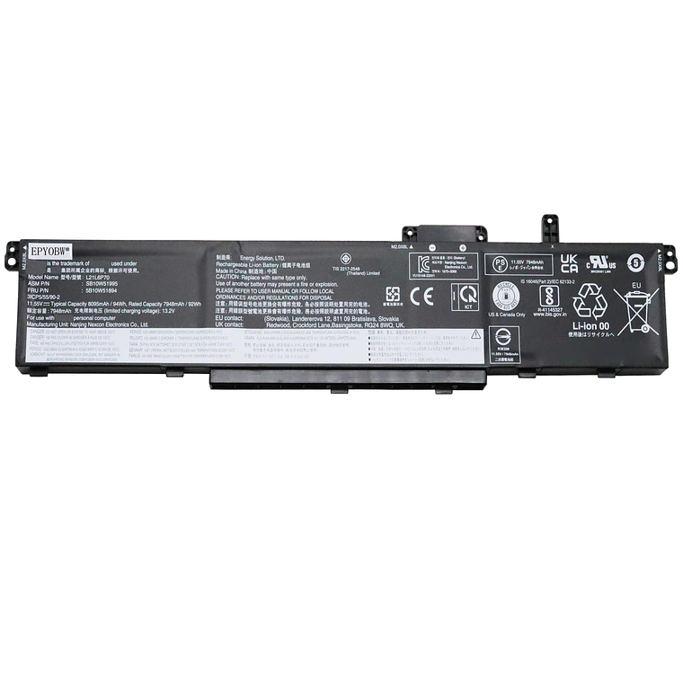 Batería Lenovo Thinkpad P16 Gen 1 94 Wh 8095 Mah 11.55 V L21M6P70 1
