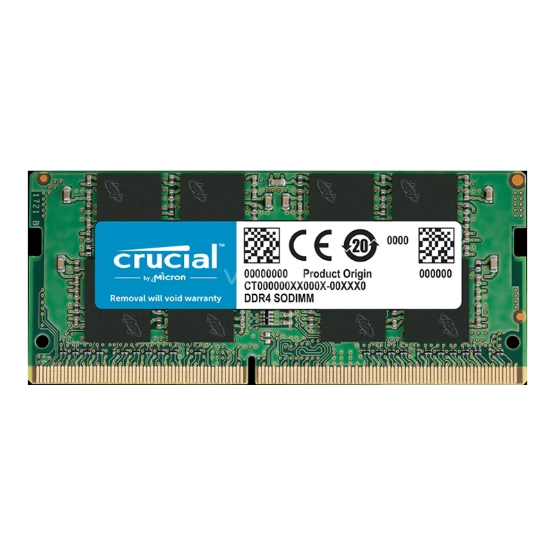 Memoria Crucial 8Gb DDR4 3200 SODIMM PC4-25600 CL22 1.2V Ct8G4Sfra32A 1