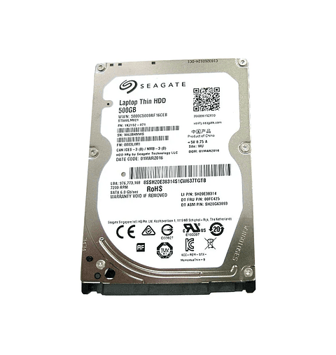 Hard Drive 500Gb Sata 2.5 72K 7Mm 00FC425
