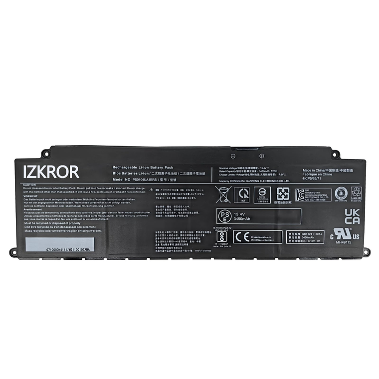 Bateria Toshiba Dynabook 15.4V 3450Mah 4 Celdas Ps0104Ua1Brs 1