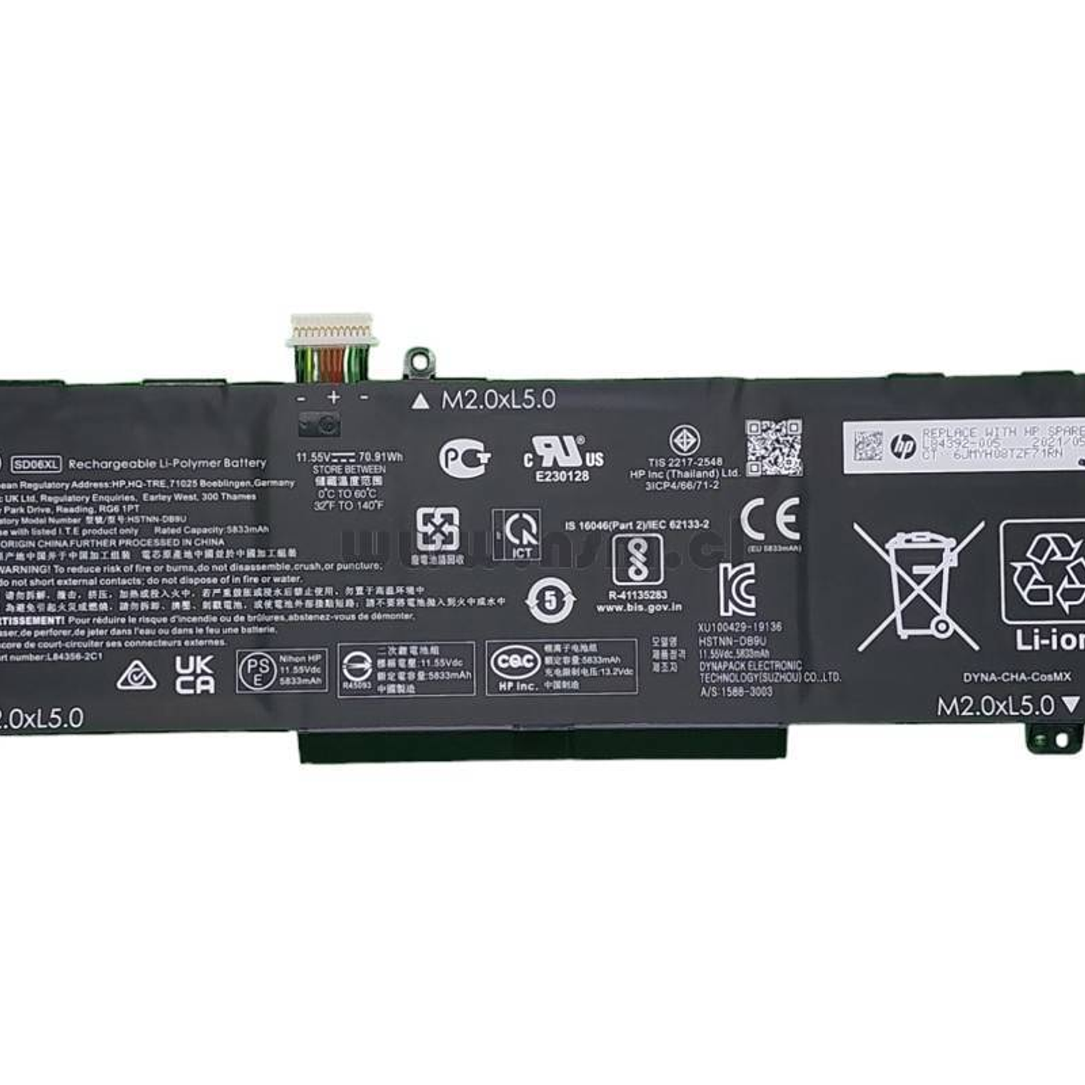 Bateria Hp Omen 15 2020 15-En Series 3C 52.5Wh 4.55Ah L84394-005 1