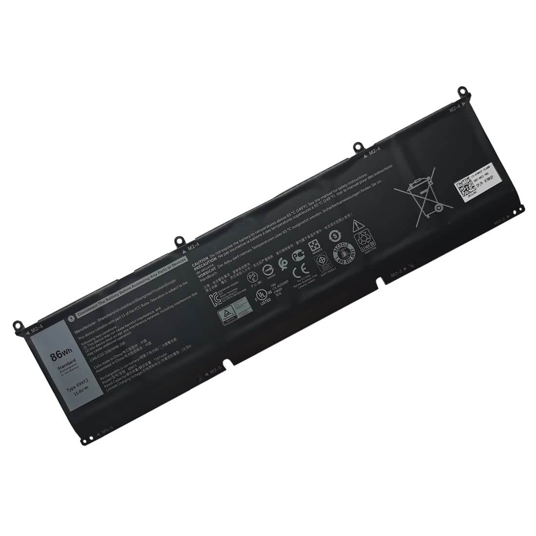 Bateria Dell XPS Alienware Precision 6 Celdas 86Wh 11.4V 69Kf2 70N2F M59Jh 1
