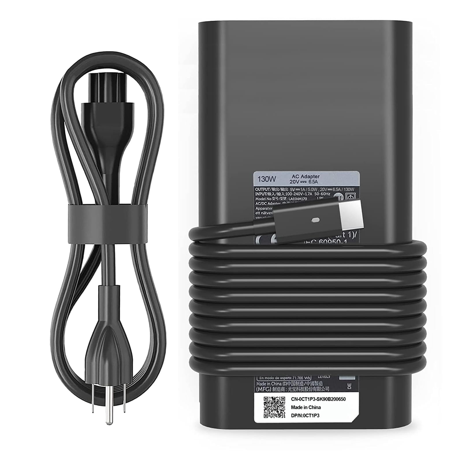 Cargador Usb-C 130W 20V 6.5A Dell Precision 5510 5520 5530 5540 M2800 Cw1Fp 1