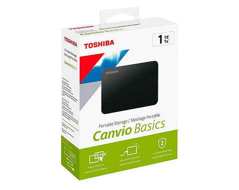 Disco Duro Externo Toshiba Canvio Basics 3.0 1TB 2.5" 5400 RPM HDTB510XK3AA DTB510
