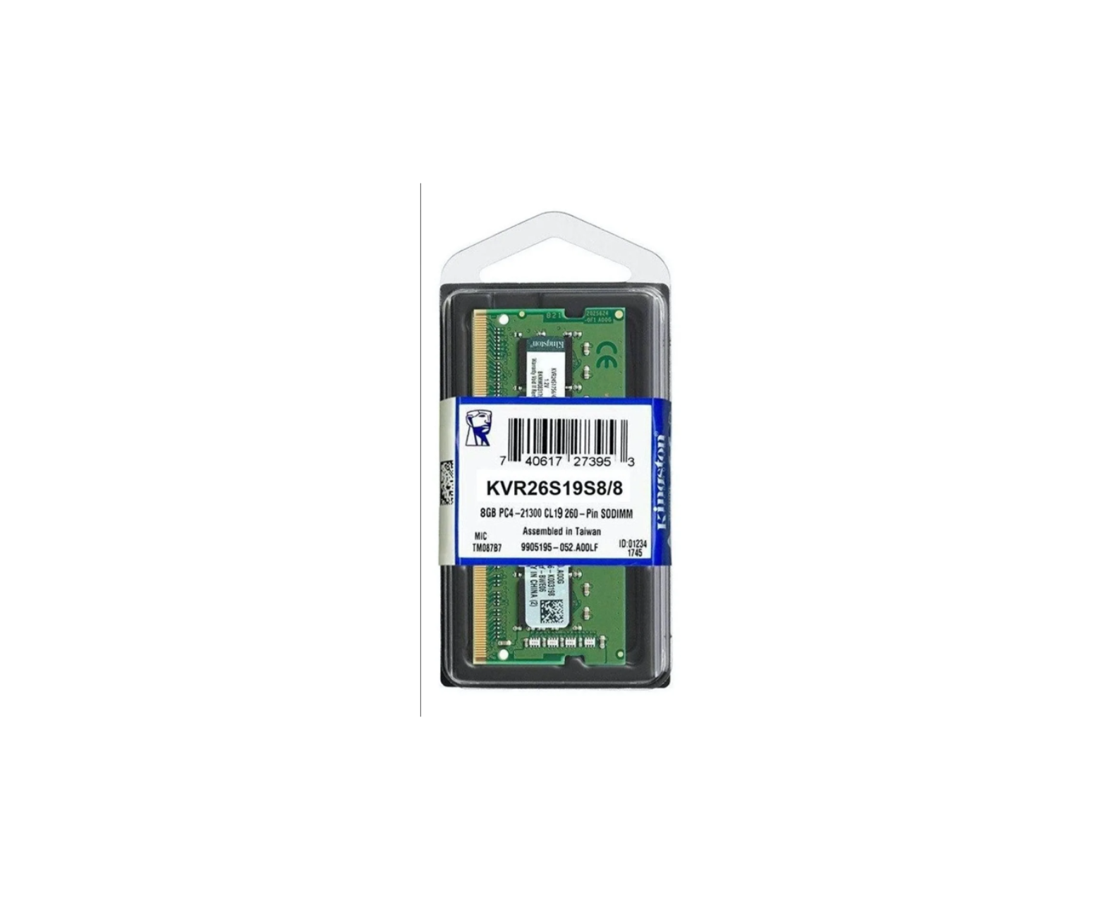 Memoria RAM SODIMM Kingston 1x8GB DDR4-2666 KVR26S19S8/8 1