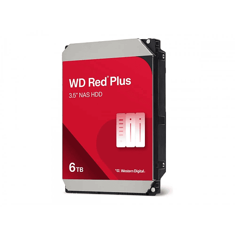 Disco Duro Western Digital Red Plus 6TB 3.5" 5400RPM SATA III 256MB WD60EFPX
