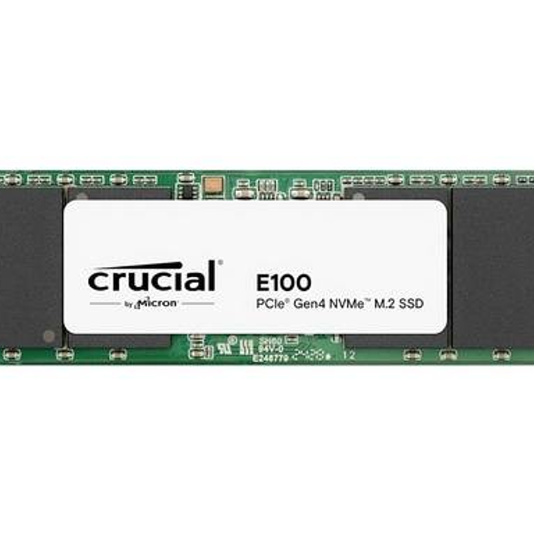 Unidad SSD Crucial E100 480GB NVMe PCIe Gen4 M.2 2280 CT480E100SSD8 1