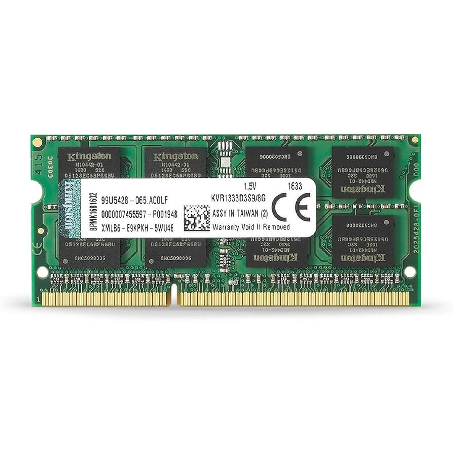 Memoria RAM Kingston 8GB DDR3 SODIMM 1333 MHz KVR1333D3S9/8G 2