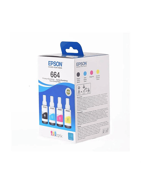 Pack 4 Botellas de Tinta Original Epson T544520 70 ml (Negro Cian Magenta Amarillo)