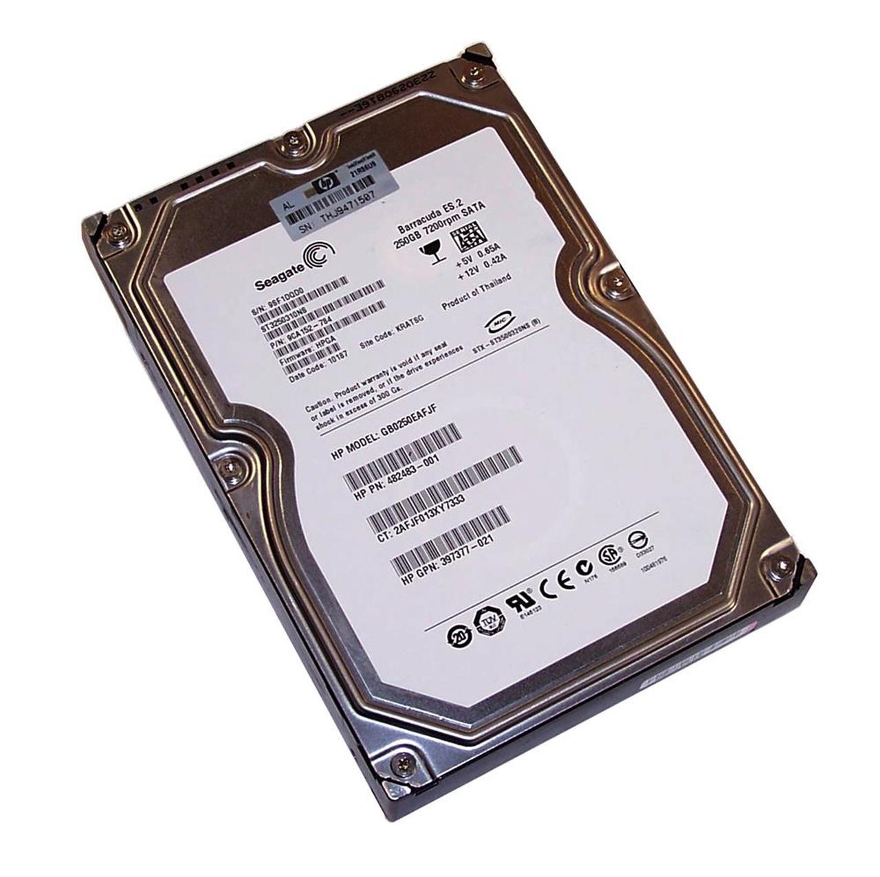 Disco Duro HP 250Gb 3G 7.2K 3.5 S 482483-001 1