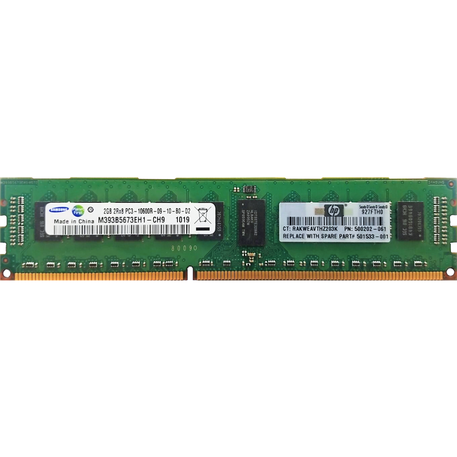 2Gb (1X2Gb) Pc3-10600 Rdimm 5 500656-B21 1