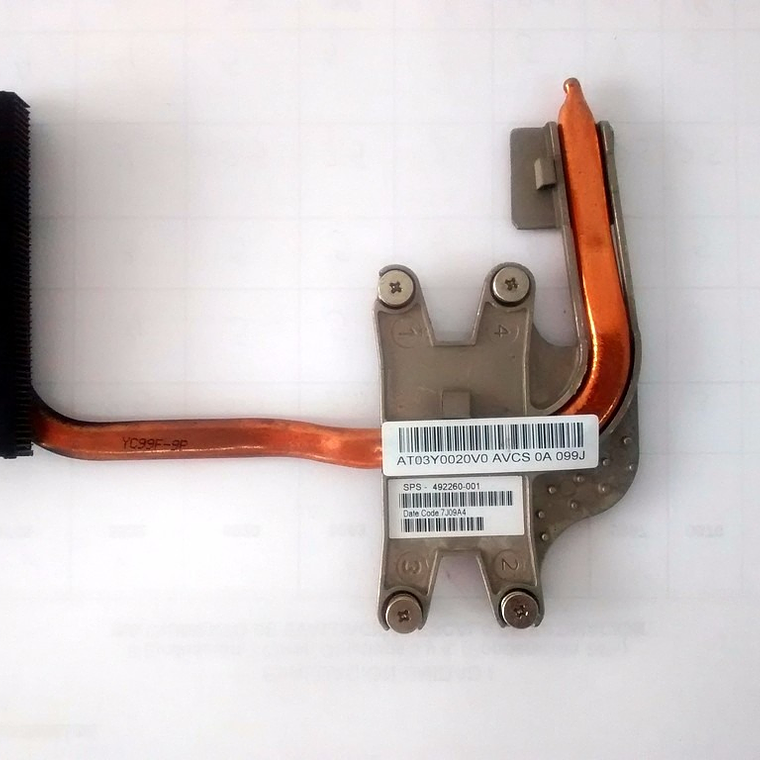 Processor Thermal Heat Sink 5 591956-001 1