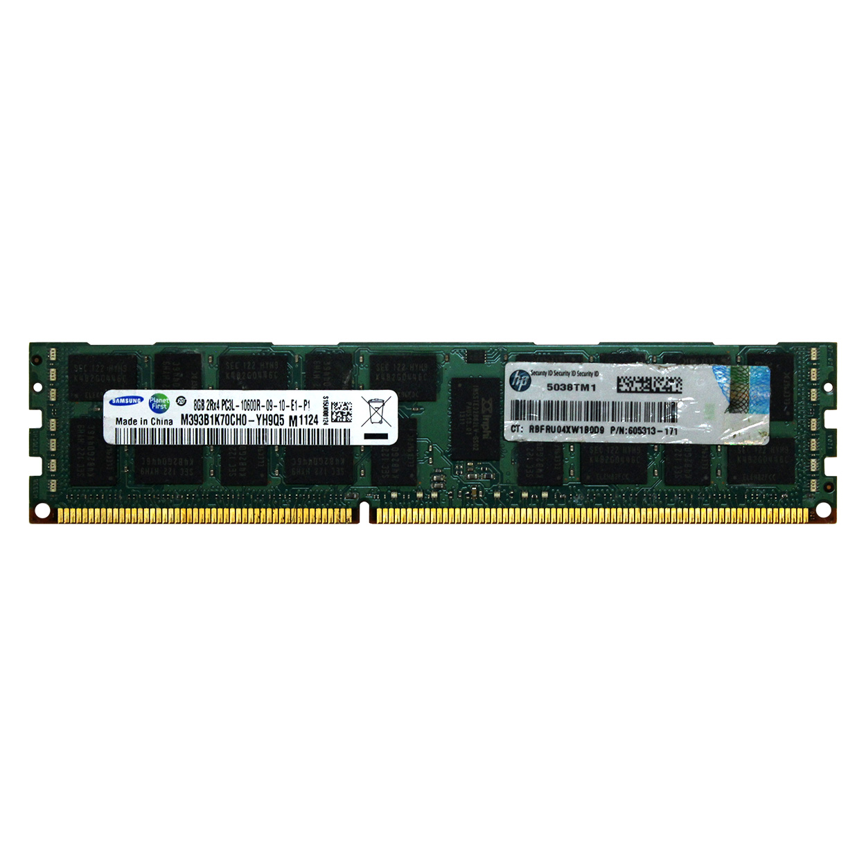 8Gb (1X8Gb) Pc3L-10600R-9 Ddr3 Ec 606425-001 1