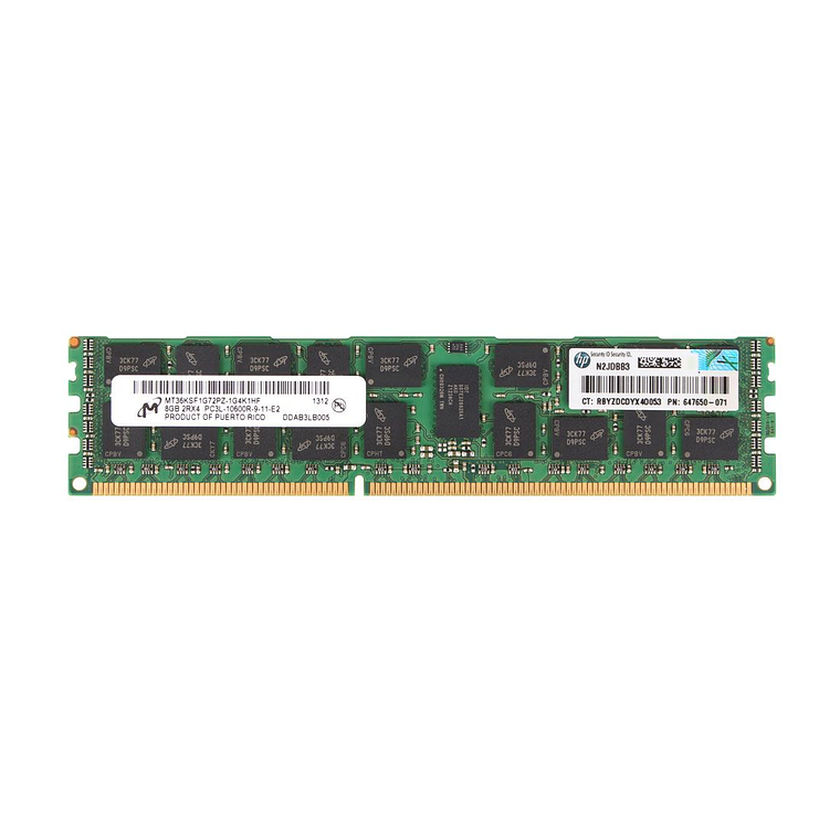 Memoria HP 8Gb (1X8Gb) Dual Rank  647909-B21 1