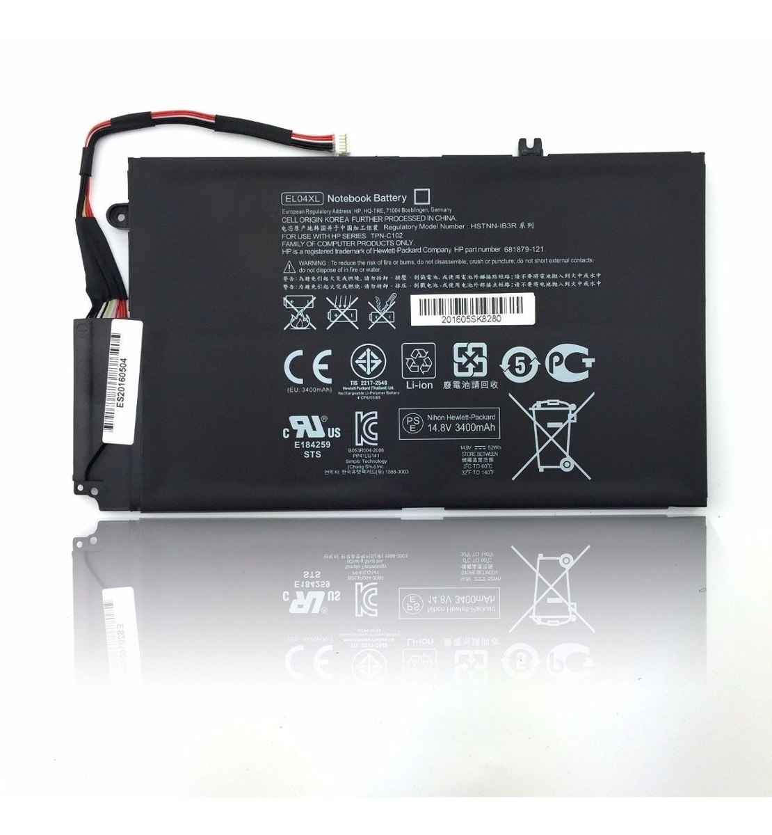 Bateria Original HP 14.8V 3400Mah 681949-001 1